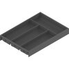 AMBIA-LINE  лоток для столовых приборов, для LEGRABOX/MERIVOBOX стандартный ящик, пластмасса/сталь, 4 лотка для столовых приборов, НД=450 мм, ширина=300 мм, 09653503, ZC7S450BS3 AMB-BE V1 OG-M