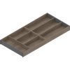 AMBIA-LINE  лоток для столовых приборов, для LEGRABOX/MERIVOBOX стандартный ящик, внутренние разделители из дерева, 7 лотков для столовых приборов, НД=650 мм, ширина=300 мм, 06270630, ZC7S650BH3 AMB-BE V1 E02G
