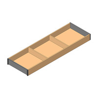 AMBIA-LINE рама, для LEGRABOX/MERIVOBOX стандартный ящик, внутренние разделители из дерева, НД=650 мм, ширина=200 мм, 03370091, ZC7S650RH2 AMB-RA V1 N01C — изображение 2