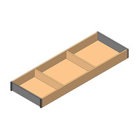 AMBIA-LINE рама, для LEGRABOX/MERIVOBOX стандартный ящик, внутренние разделители из дерева, НД=600 мм, ширина=200 мм, 06574449, ZC7S600RH2 AMB-RA V1 N01C — изображение 2